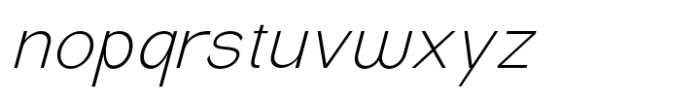 Emak Extra Light Slanted Font LOWERCASE