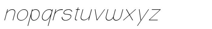 Emak Thin Slanted Font LOWERCASE
