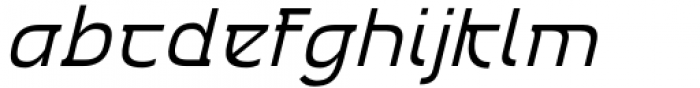 Emencut Light Slanted Font LOWERCASE