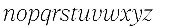 Emilio Extralight Italic Font LOWERCASE