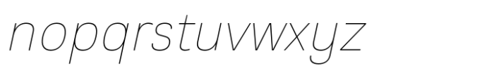 Emmali Thin Italic Font LOWERCASE