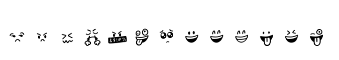 Emoji Emotions Faces Font UPPERCASE