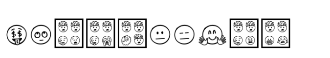 Emoji Emotions Regular Font OTHER CHARS