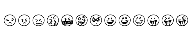 Emoji Emotions Regular Font UPPERCASE