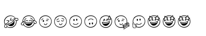 Emoji Emotions Regular Font LOWERCASE