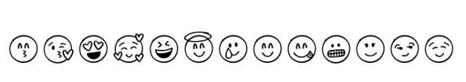Emoji Emotions Regular Font LOWERCASE