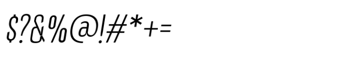 Emoland Thin Italic Font OTHER CHARS