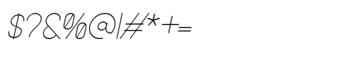 Emoli Hairline Italic Font OTHER CHARS