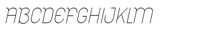 Emoli Hairline Italic Font UPPERCASE