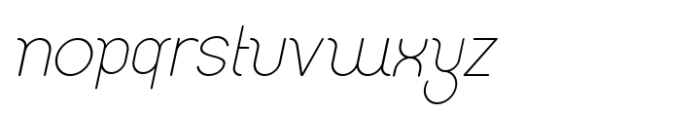 Emoli Hairline Italic Font LOWERCASE