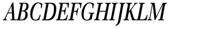 Emona Condensed Italic Font UPPERCASE