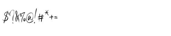Emoray Signature Brush Font OTHER CHARS
