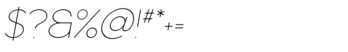 Emotive Type Sans Light Italic Font OTHER CHARS