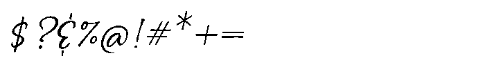Empathy Script Italic Font OTHER CHARS