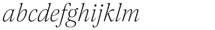 Empira Thin Italic Font LOWERCASE