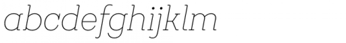 Emy Slab Alt Thin Italic Font LOWERCASE