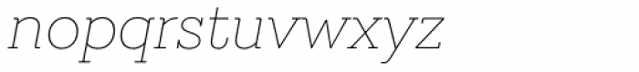 Emy Slab Alt Thin Italic Font LOWERCASE