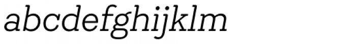 Emy Slab Light Italic Font LOWERCASE