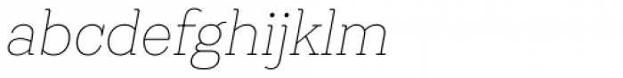 Emy Slab Thin Italic Font LOWERCASE