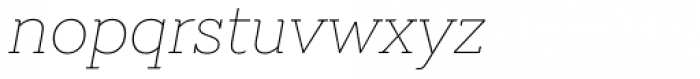 Emy Slab Thin Italic Font LOWERCASE
