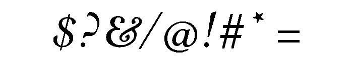 Emerson Book Italic Font OTHER CHARS