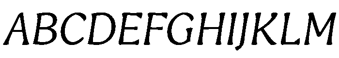 Engria Book Italic Font UPPERCASE