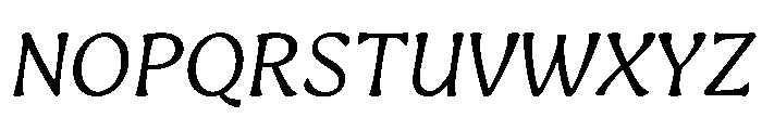 Engria Book Italic Font UPPERCASE