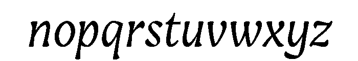 Engria Book Italic Font LOWERCASE