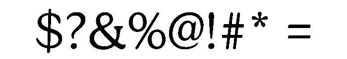 Engria Light Font OTHER CHARS