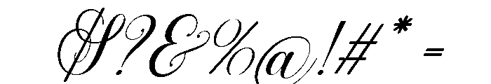 Enchanting Calligraphy Regular Font OTHER CHARS
