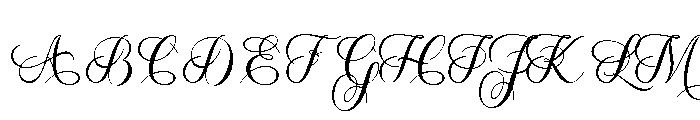 Enchanting Calligraphy Regular Font UPPERCASE