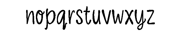 End flick Font LOWERCASE