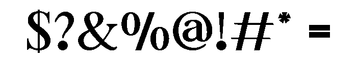 Enerecia Regular Font OTHER CHARS