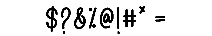 Enjoy Pleasure Font OTHER CHARS