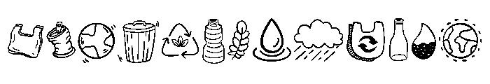 Environmental day Font UPPERCASE