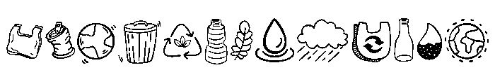 Environmental day Font LOWERCASE