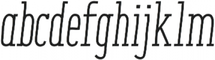 ENYO Slab Light Italic otf (300) Font LOWERCASE