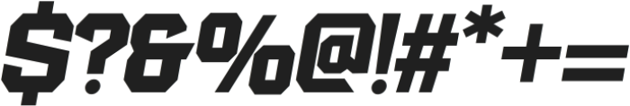 EndZoneExpress-Regular Italic otf (400) Font OTHER CHARS