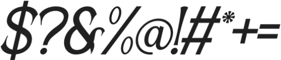 Endameri Italic otf (400) Font OTHER CHARS