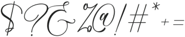 Enderline Script Regular otf (400) Font OTHER CHARS