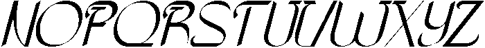 Endlessly Expanded Italic otf (400) Font UPPERCASE