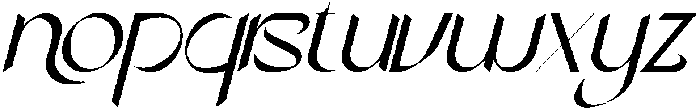 Endlessly Expanded Italic otf (400) Font LOWERCASE