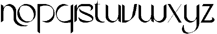 Endlessly Expanded Regular otf (400) Font LOWERCASE