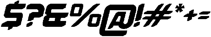 Energy Space Italic otf (400) Font OTHER CHARS