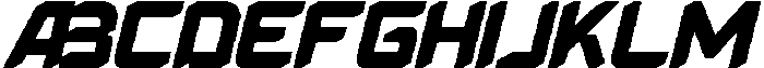 Energy Space Italic otf (400) Font UPPERCASE