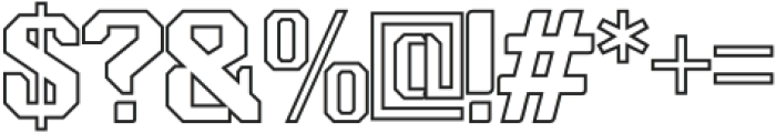 Energy Sport Outline otf (400) Font OTHER CHARS