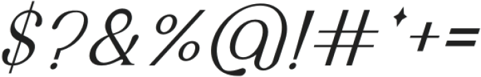 Engeraly Italic otf (400) Font OTHER CHARS