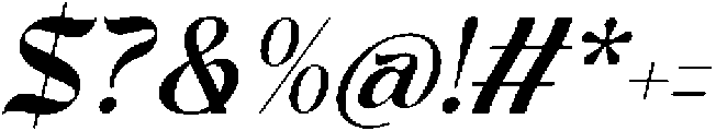 Enligas Italic otf (400) Font OTHER CHARS