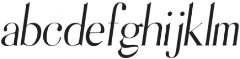 Ensley ThinItalic otf (100) Font LOWERCASE