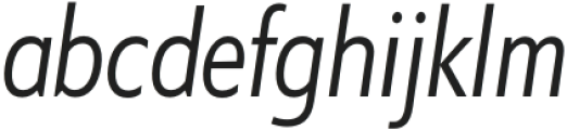 Entendre Light Condensed Italic otf (300) Font LOWERCASE